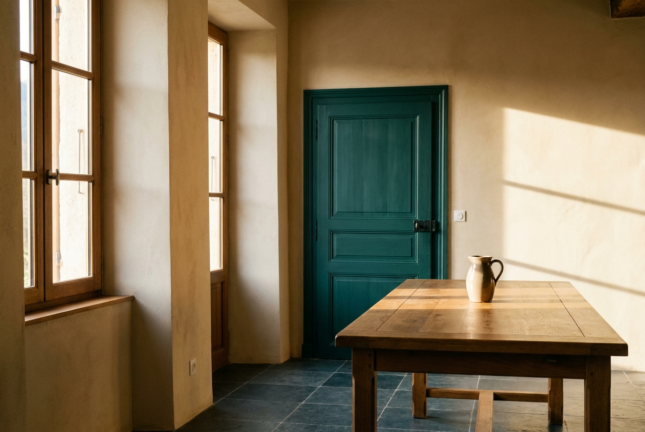 Intérieur d'une maison restaurée des Vals du Dauphiné